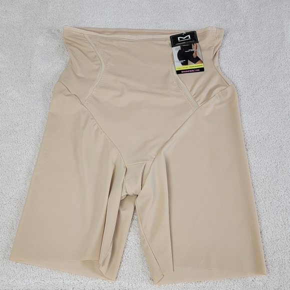 Maidenform Beige High Waist Firm‎ Thigh Slimmer Shaping Shorts Sz 3XL Plus NEW - Picture 4 of 14